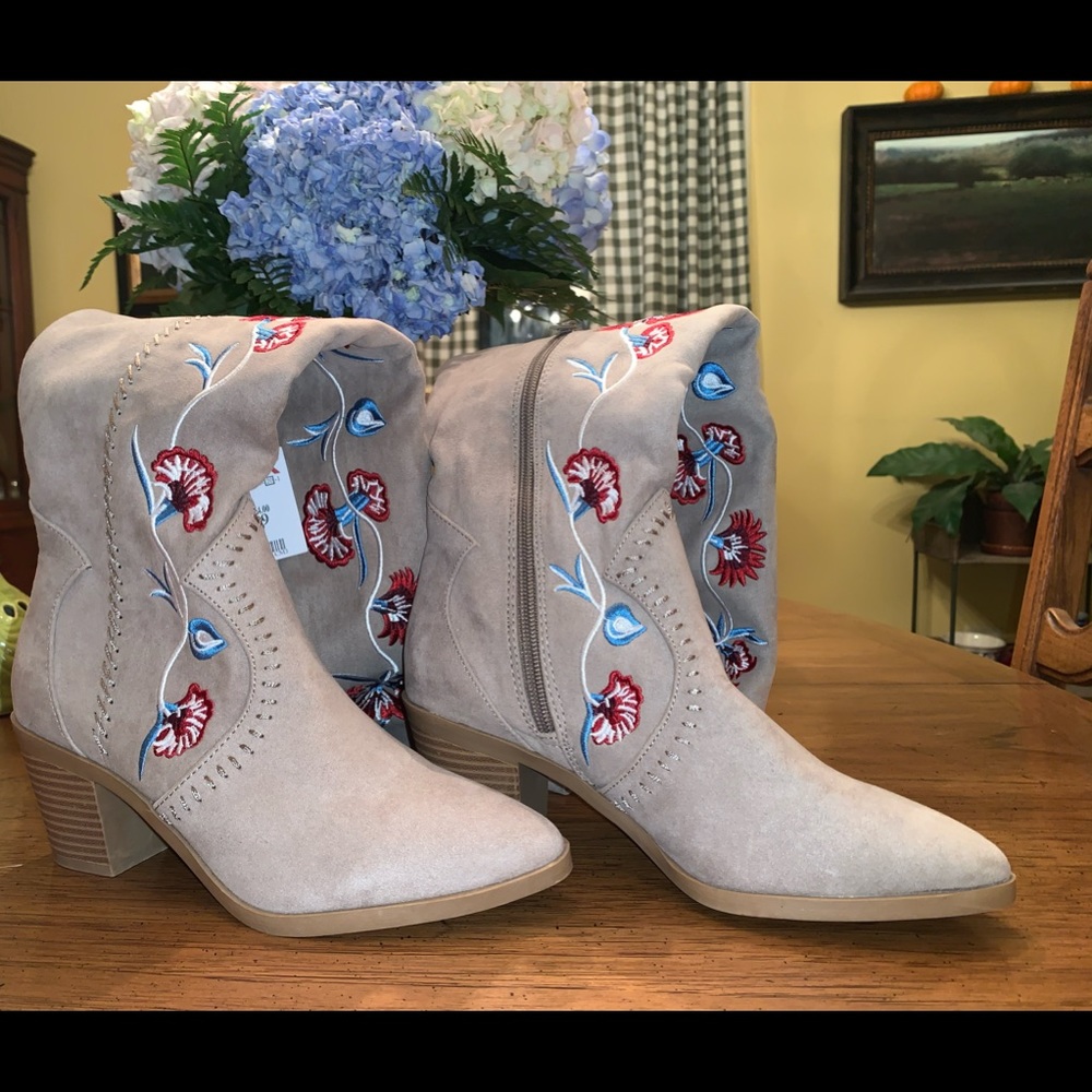Knee high suede boots